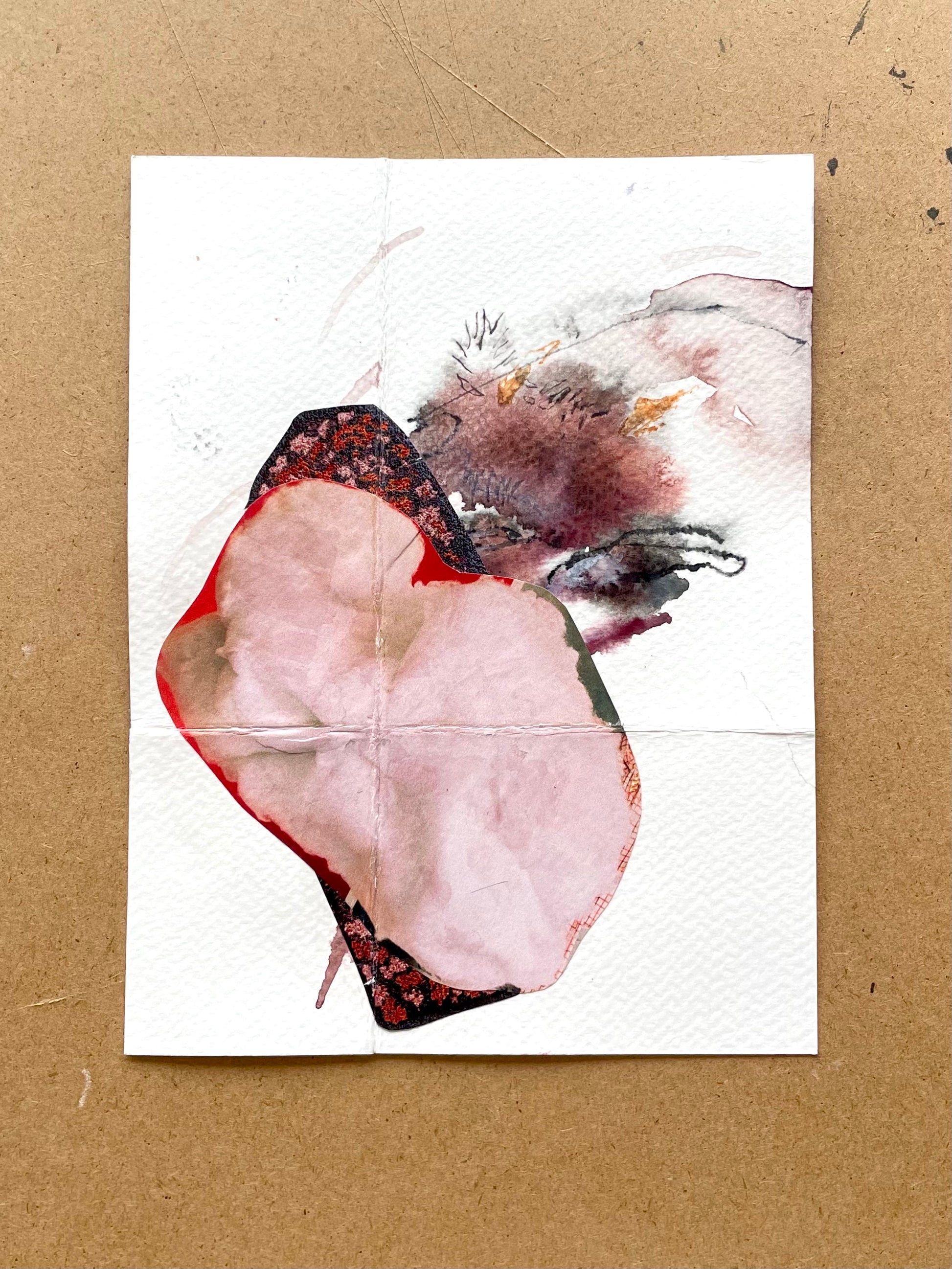 Mixed media original (17,5 x 13,5 cm) Angéline Catteeuw 